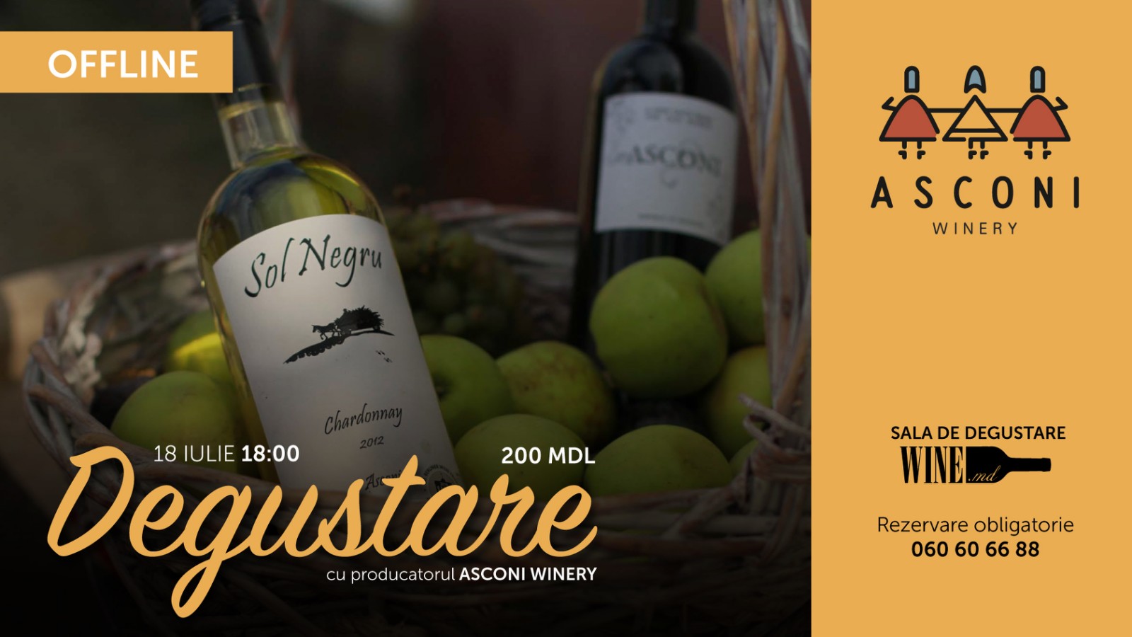 Degustare cu producatorul Asconi Winery offline